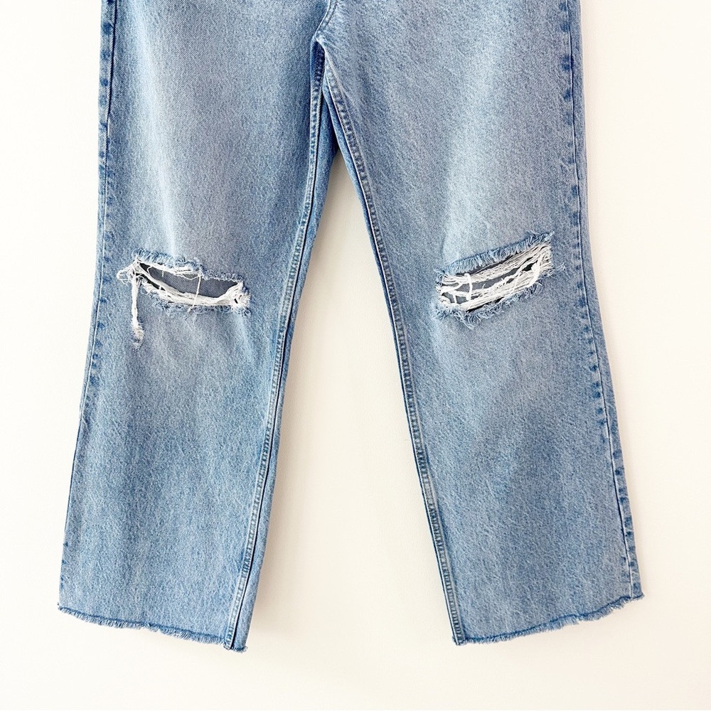 Zara Blue High waisted Wide Leg Jeans Size 8 - Picture 4 of 12